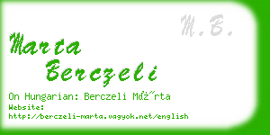 marta berczeli business card